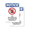 Signmission No Backpacks Allowed, 7 in W x Rectangle, Plastic OS-2PACK-NS-P-710-V-14387 - alternate 1